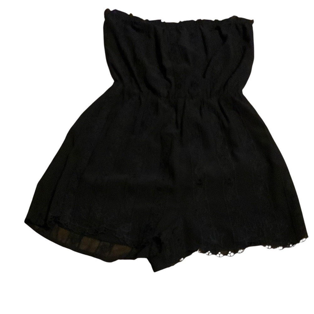 Astr Elegant Black Embroidered romper